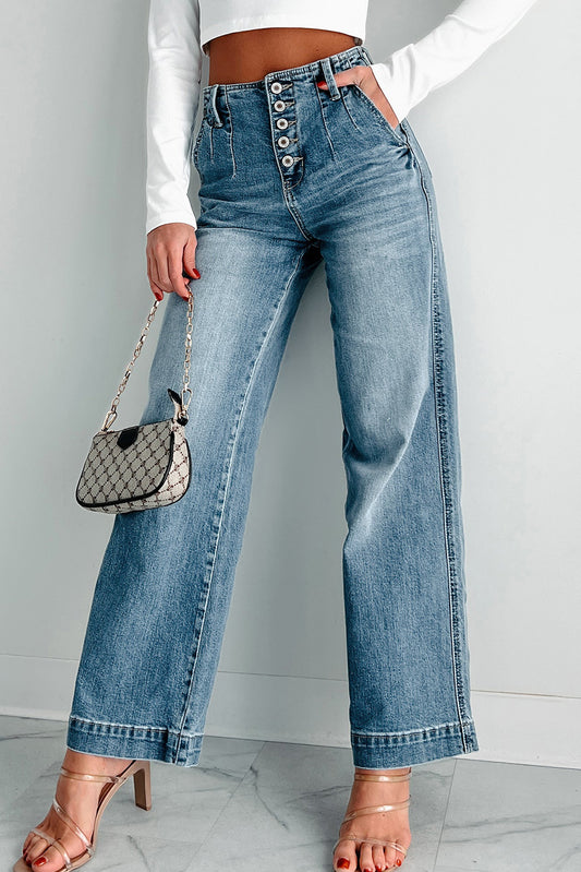 Dusk Blue Straight Leg Jeans