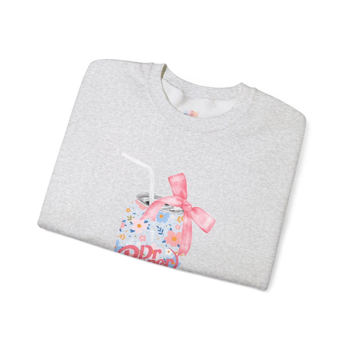 Floral Dr Pepper Crewneck Sweatshirt - Vintage Soda Vibe