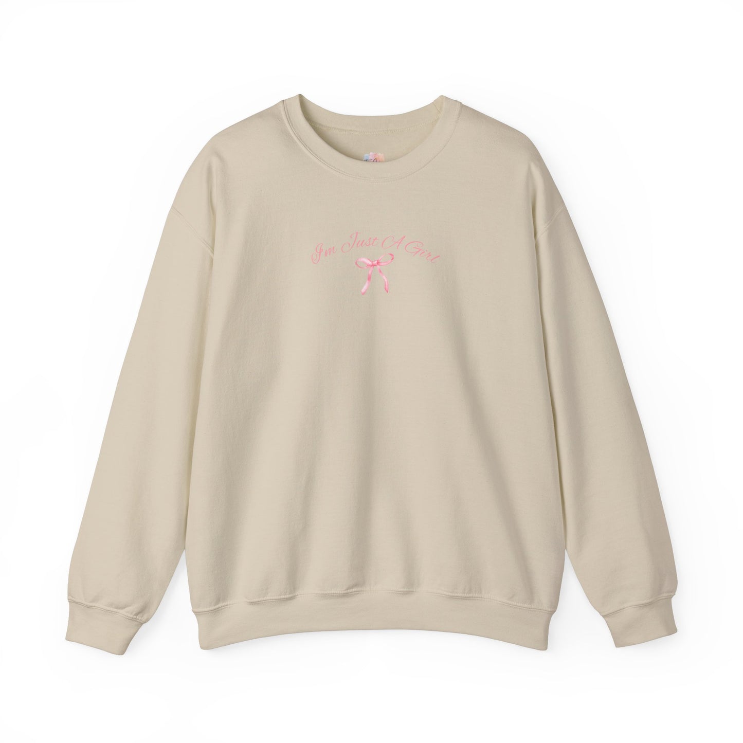 Just a Girl Crewneck Sweatshirt - Cozy Heavy Blend