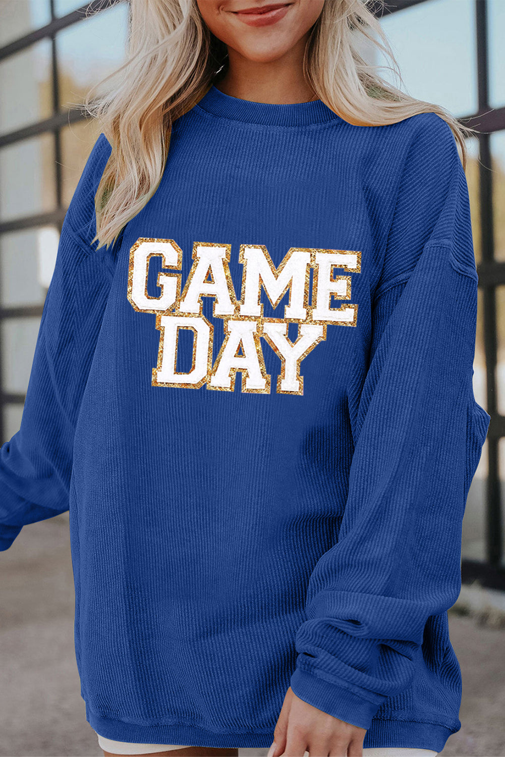 GAME DAY Glitter Detail Sweatshirt