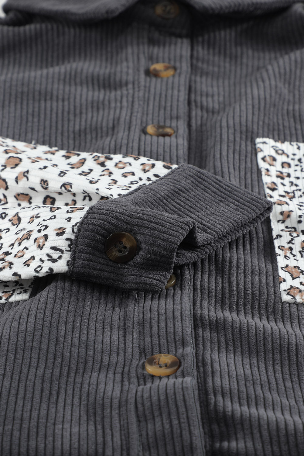 Leopard Corduroy Shacket