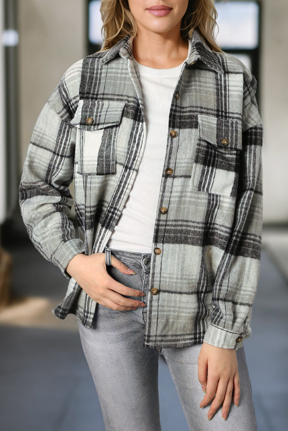 Collared Flannel Shacket