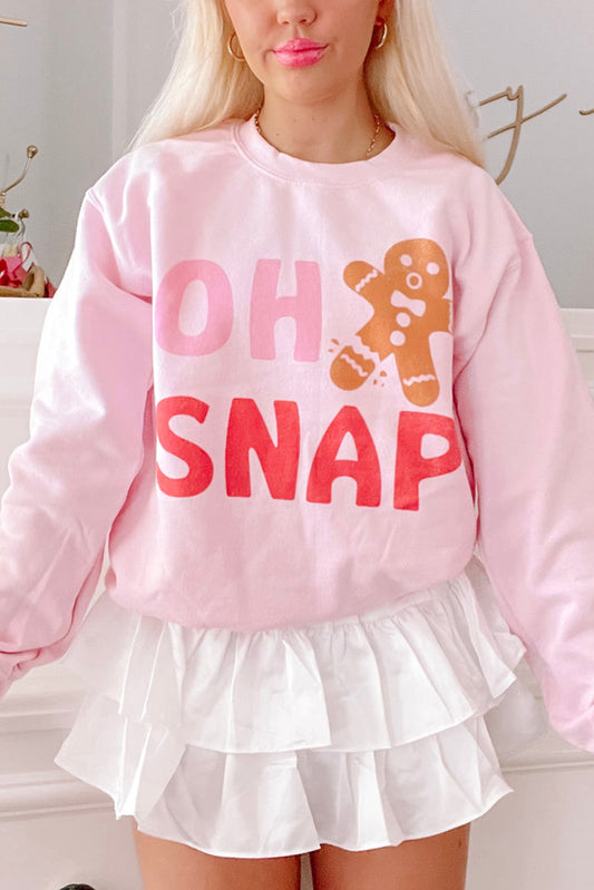 Pink Christmas OH SNAP Sweeatshirt