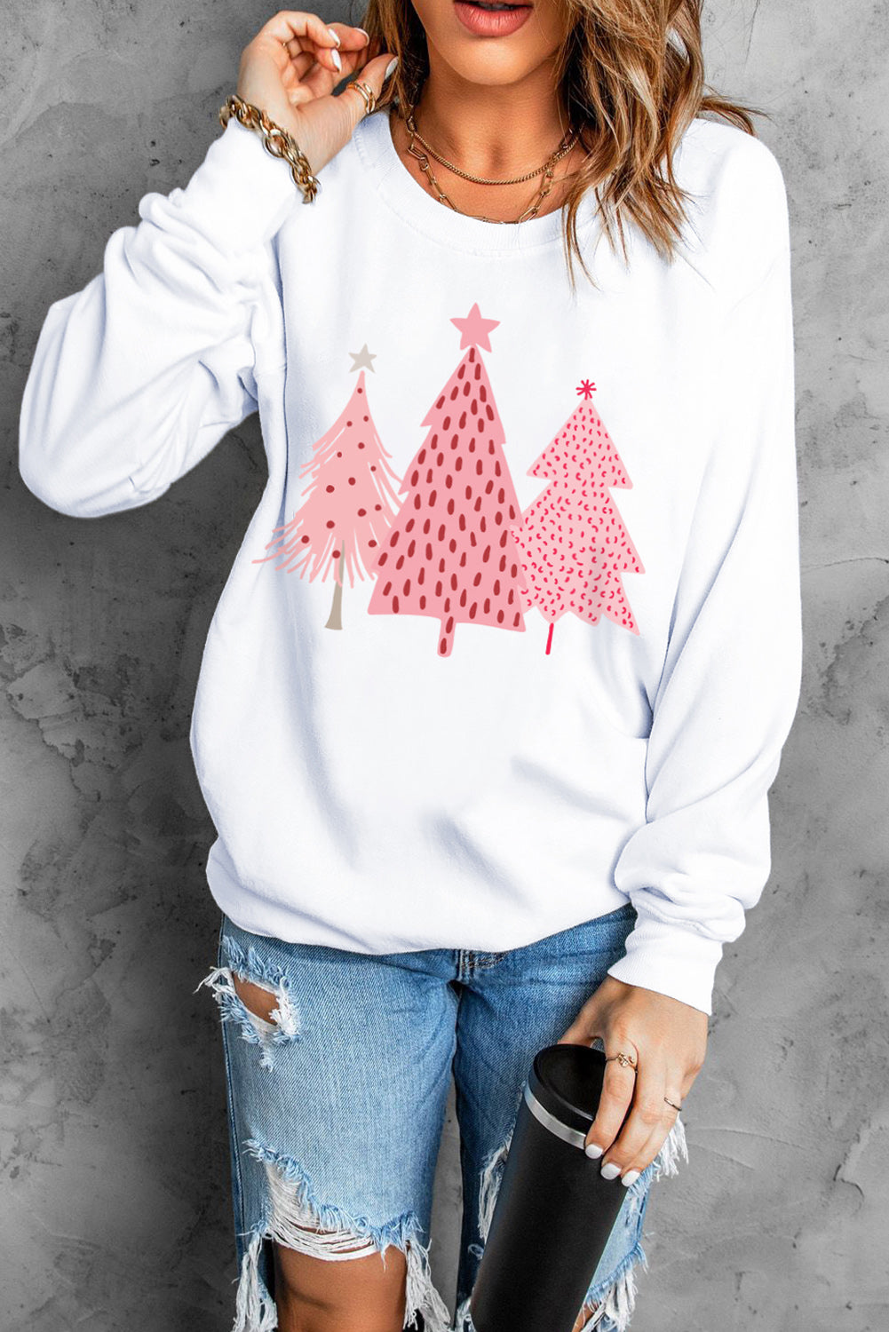 Christmas Tree Graphic Sweatshirt