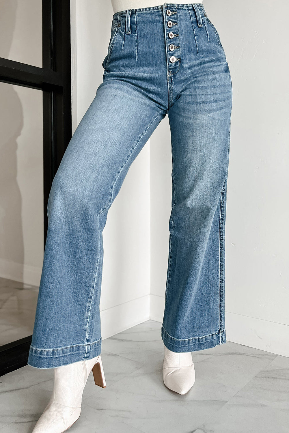 Dusk Blue Straight Leg Jeans