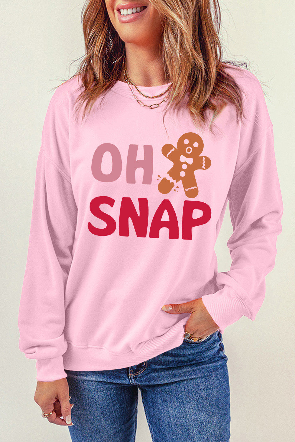 Pink Christmas OH SNAP Sweeatshirt