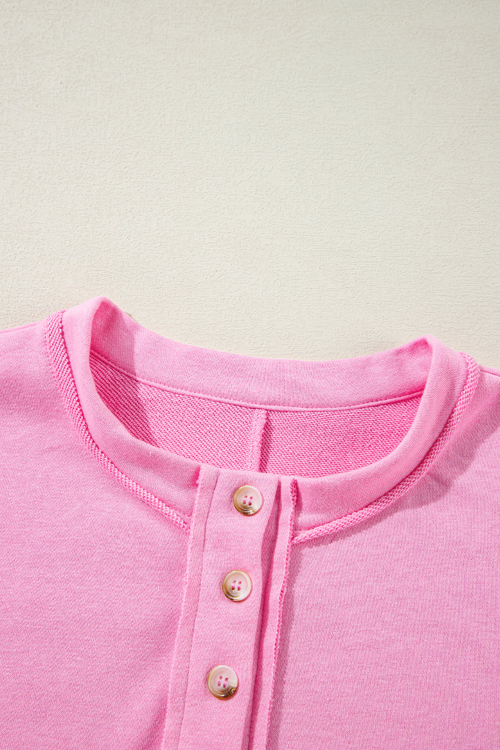 Pink Drop Sleeve Sweatshirt