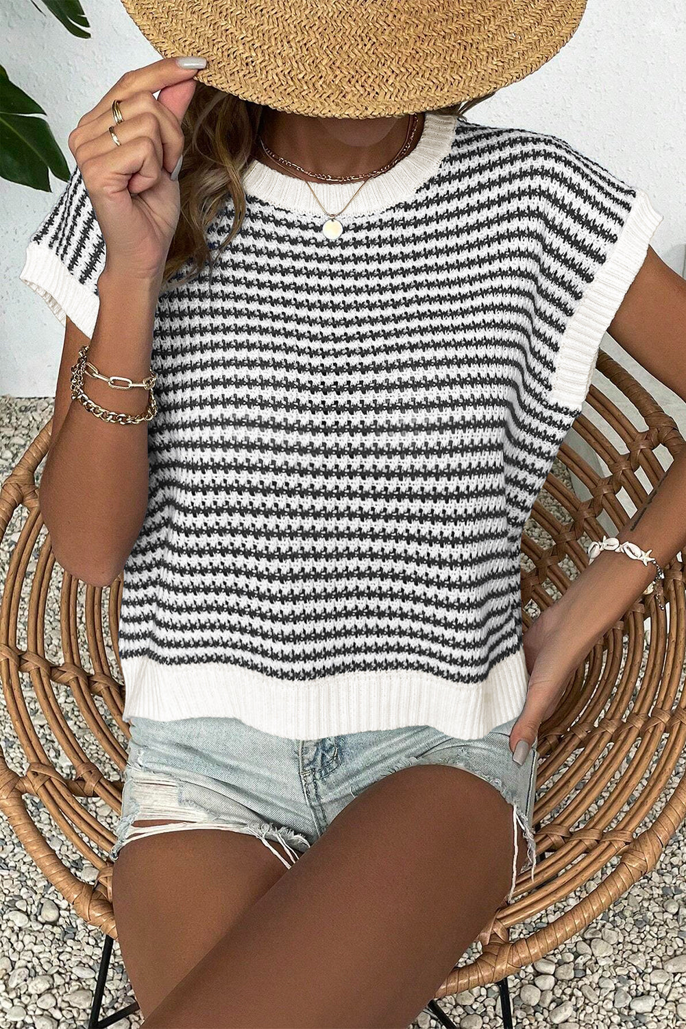 Striped Dolman Top