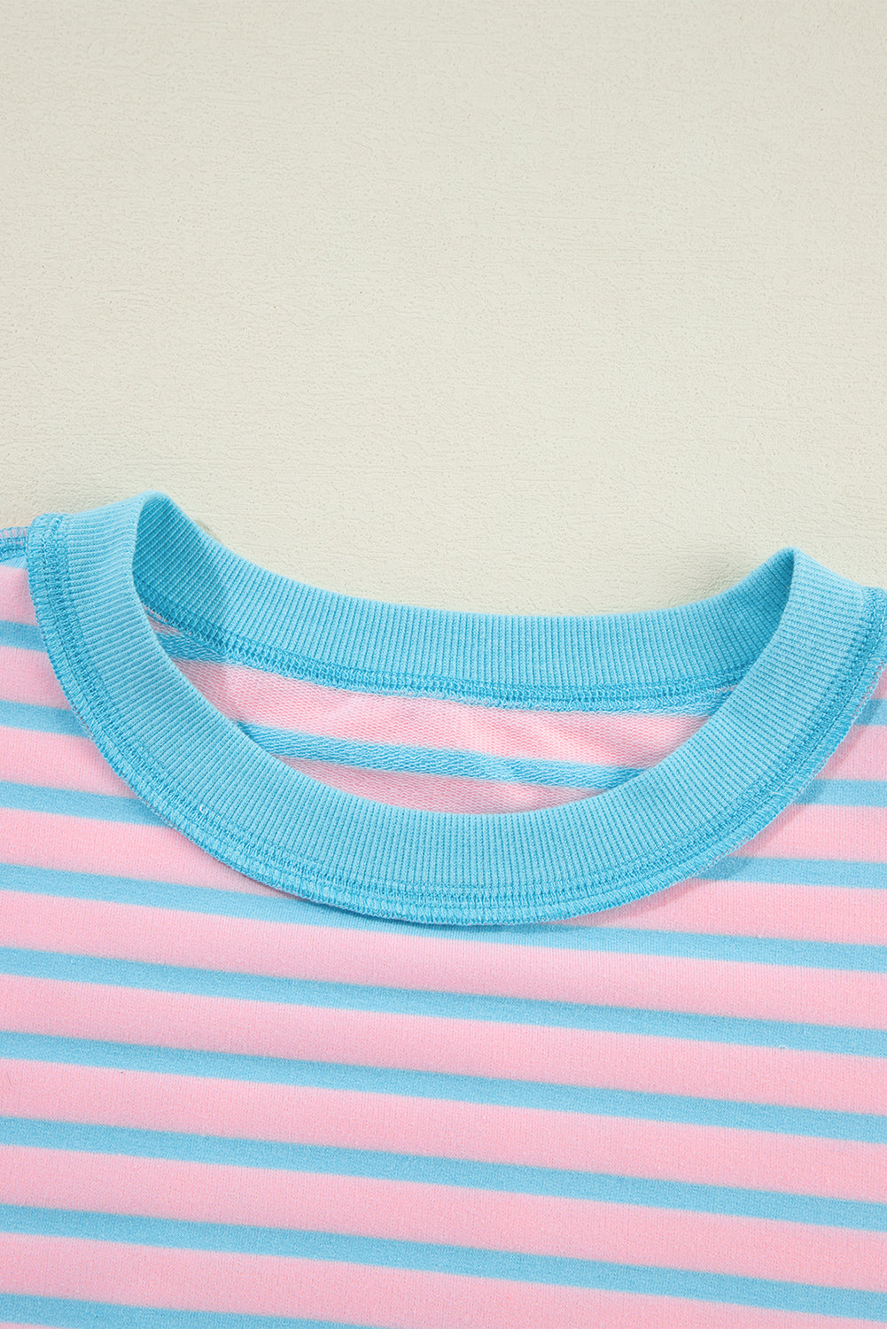 Striped Trim Tunic Sweatshirt