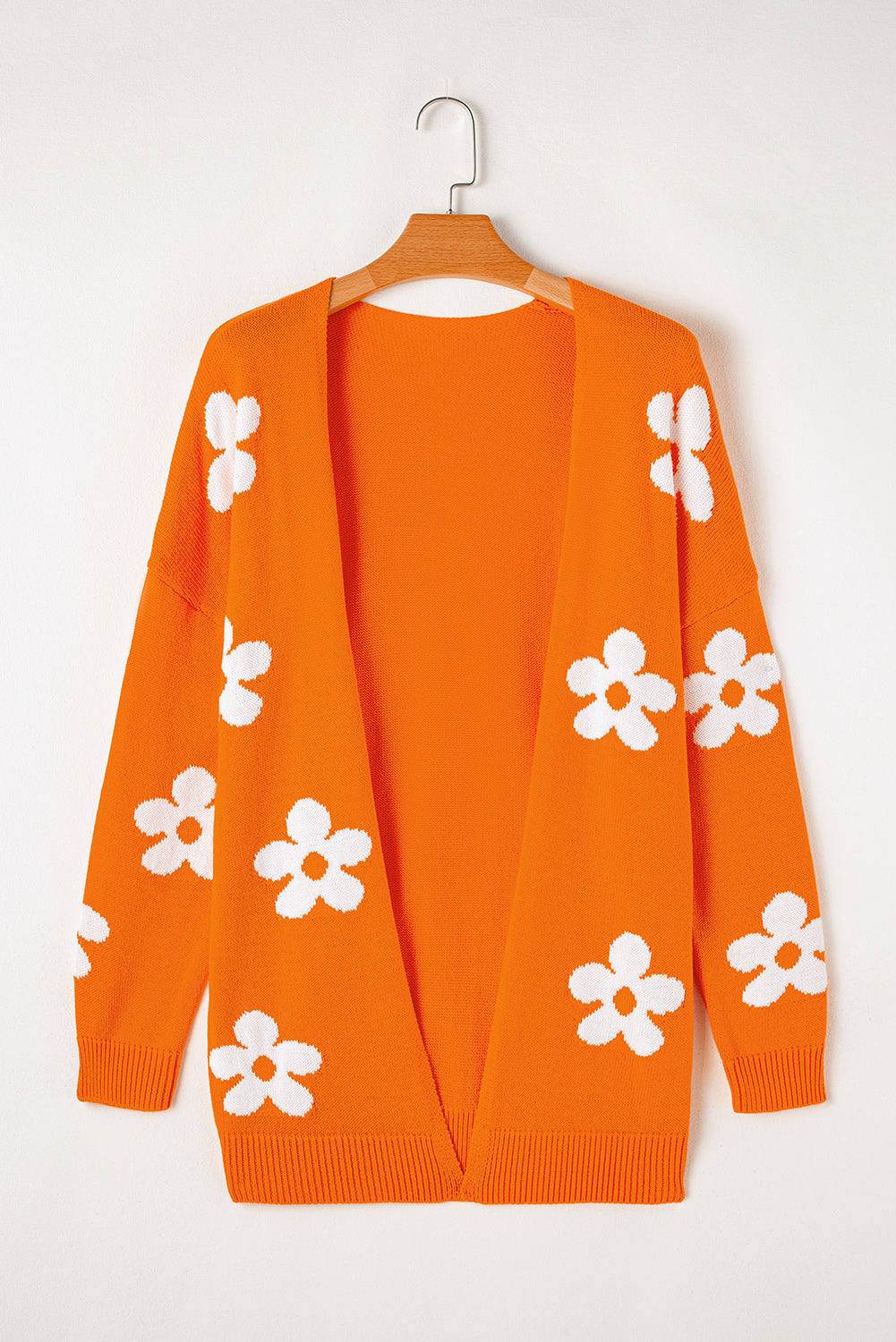 60s Vintage Flower Drop Shoulder Cardigan