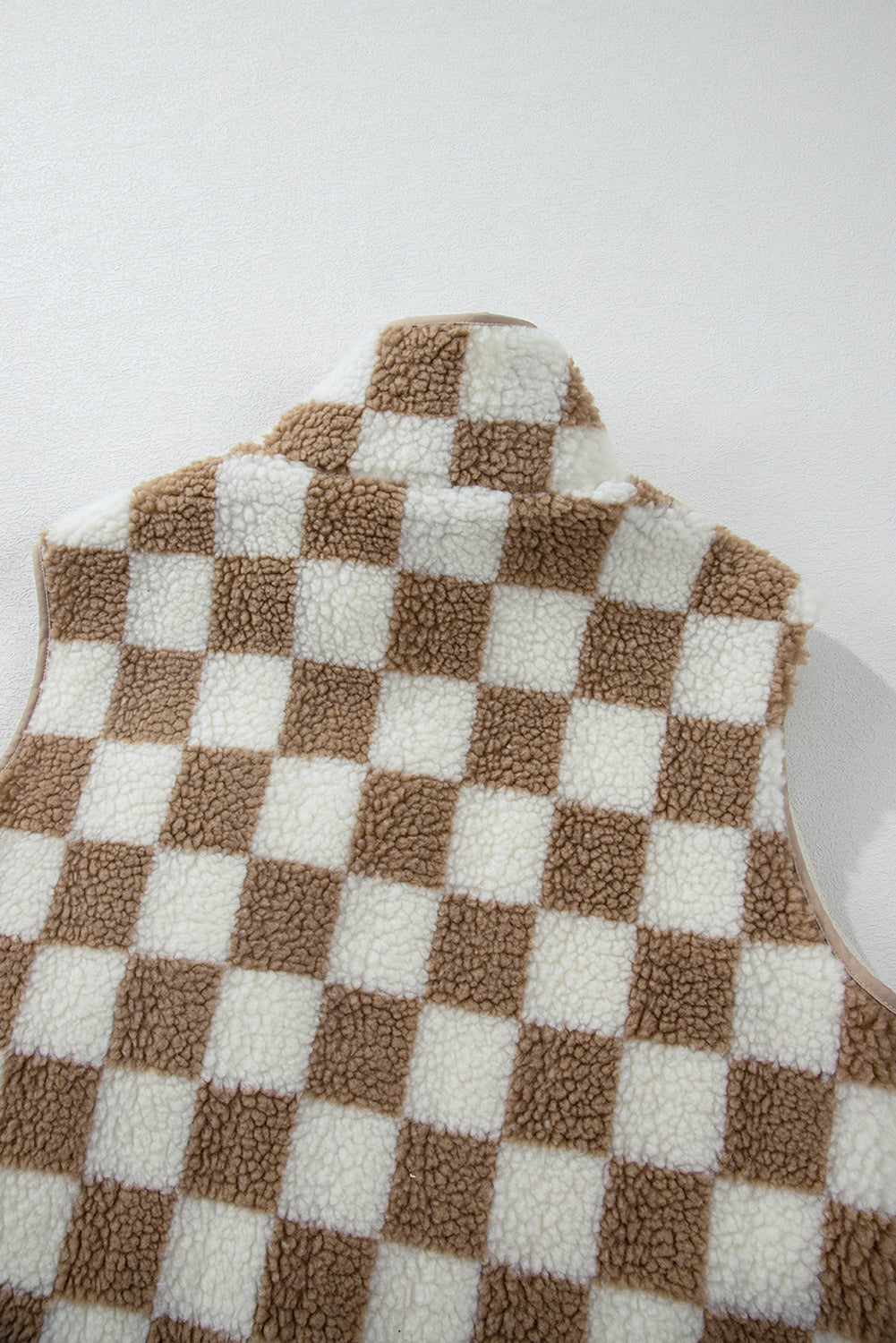 Checkered Sherpa Vest