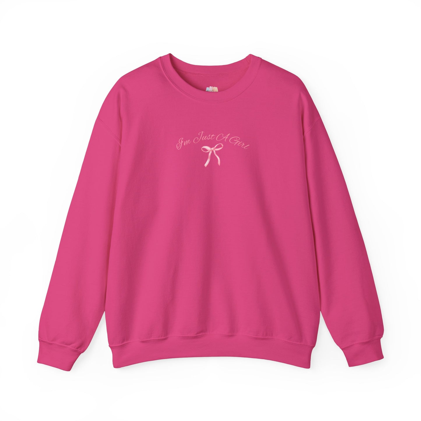 Just a Girl Crewneck Sweatshirt - Cozy Heavy Blend