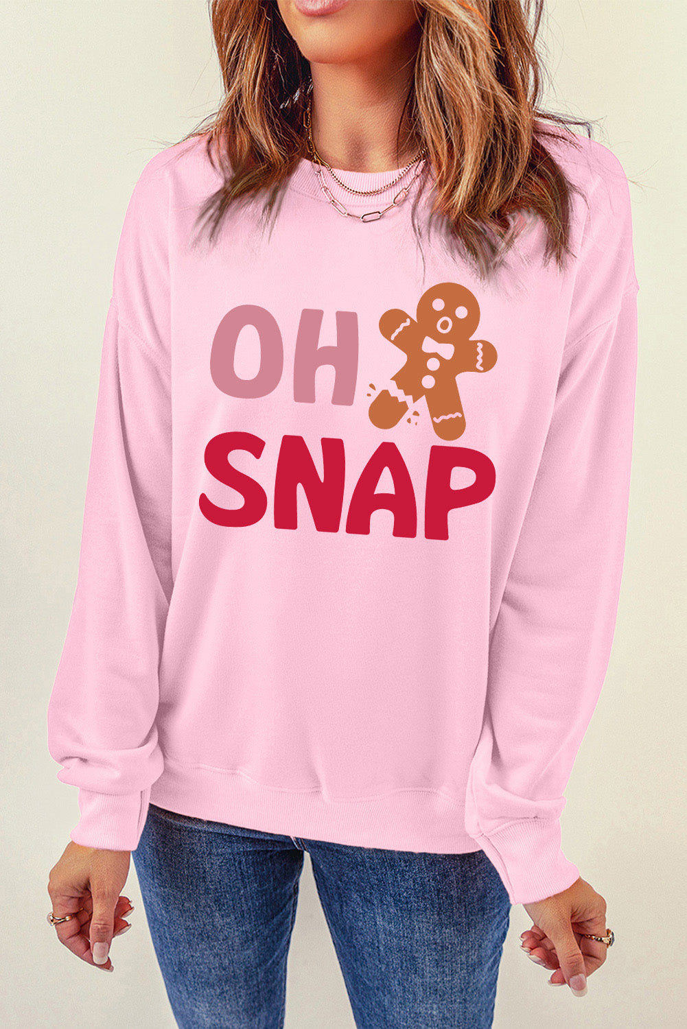 Pink Christmas OH SNAP Sweeatshirt