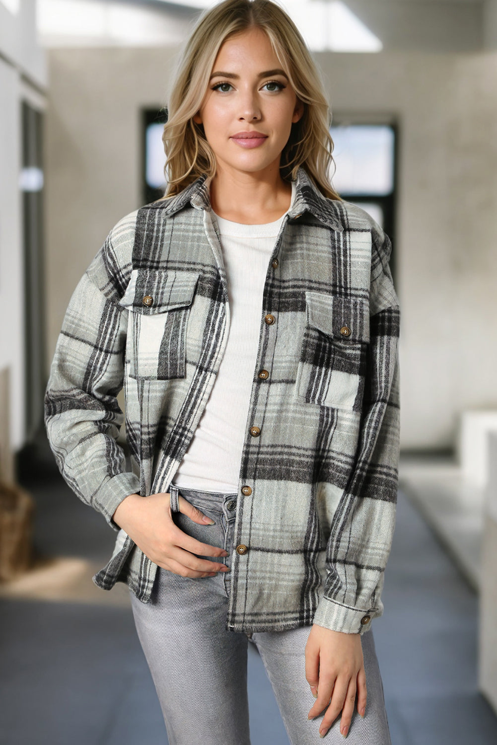 Collared Flannel Shacket