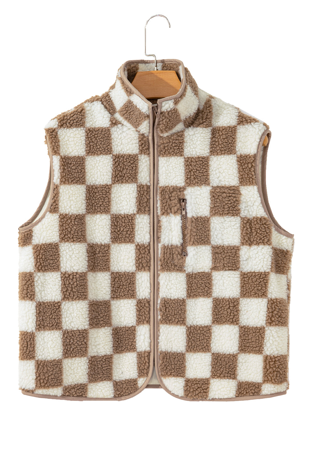 Checkered Sherpa Vest