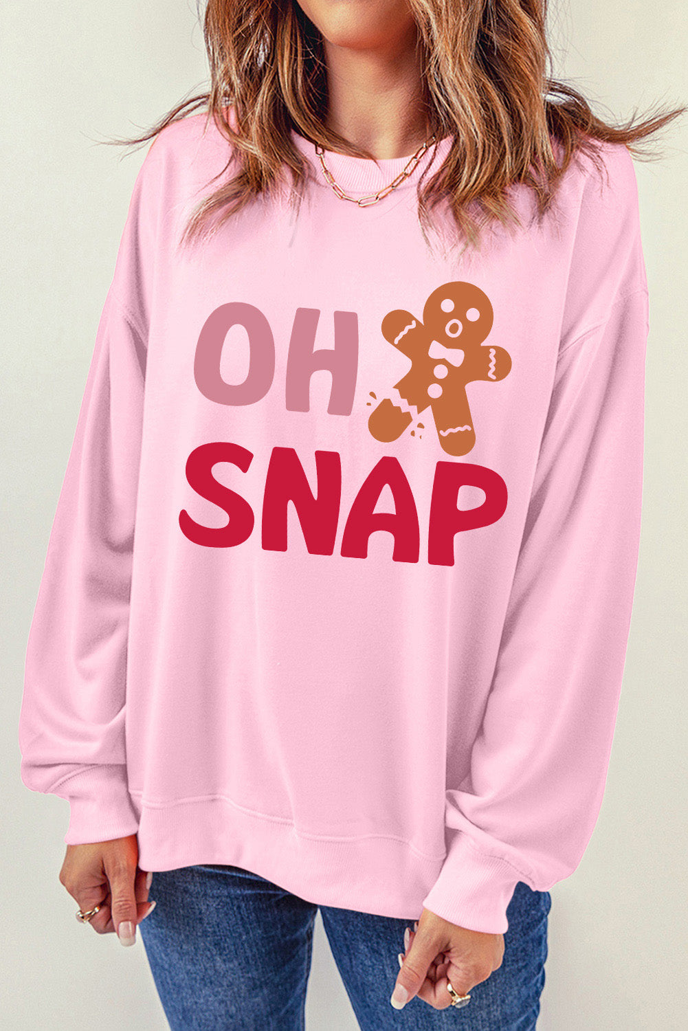 Pink Christmas OH SNAP Sweeatshirt